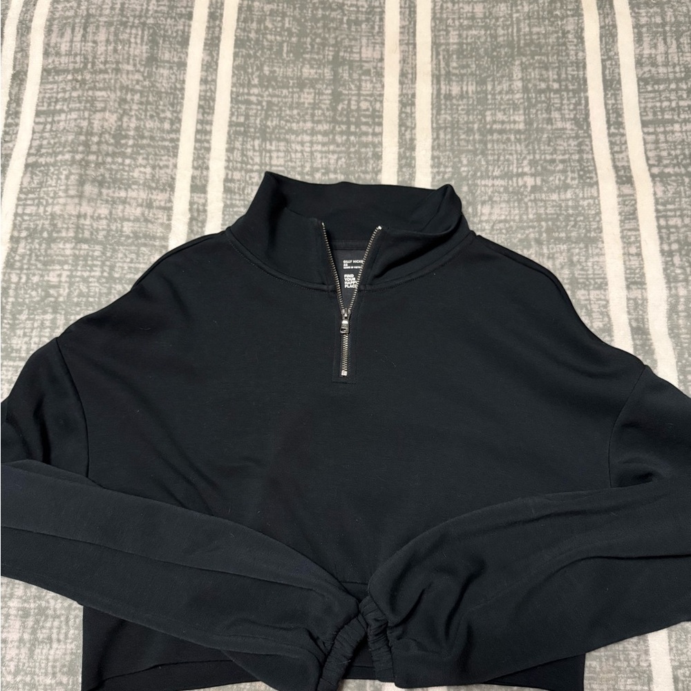 Hollister Black Quarter-Zip Pullover